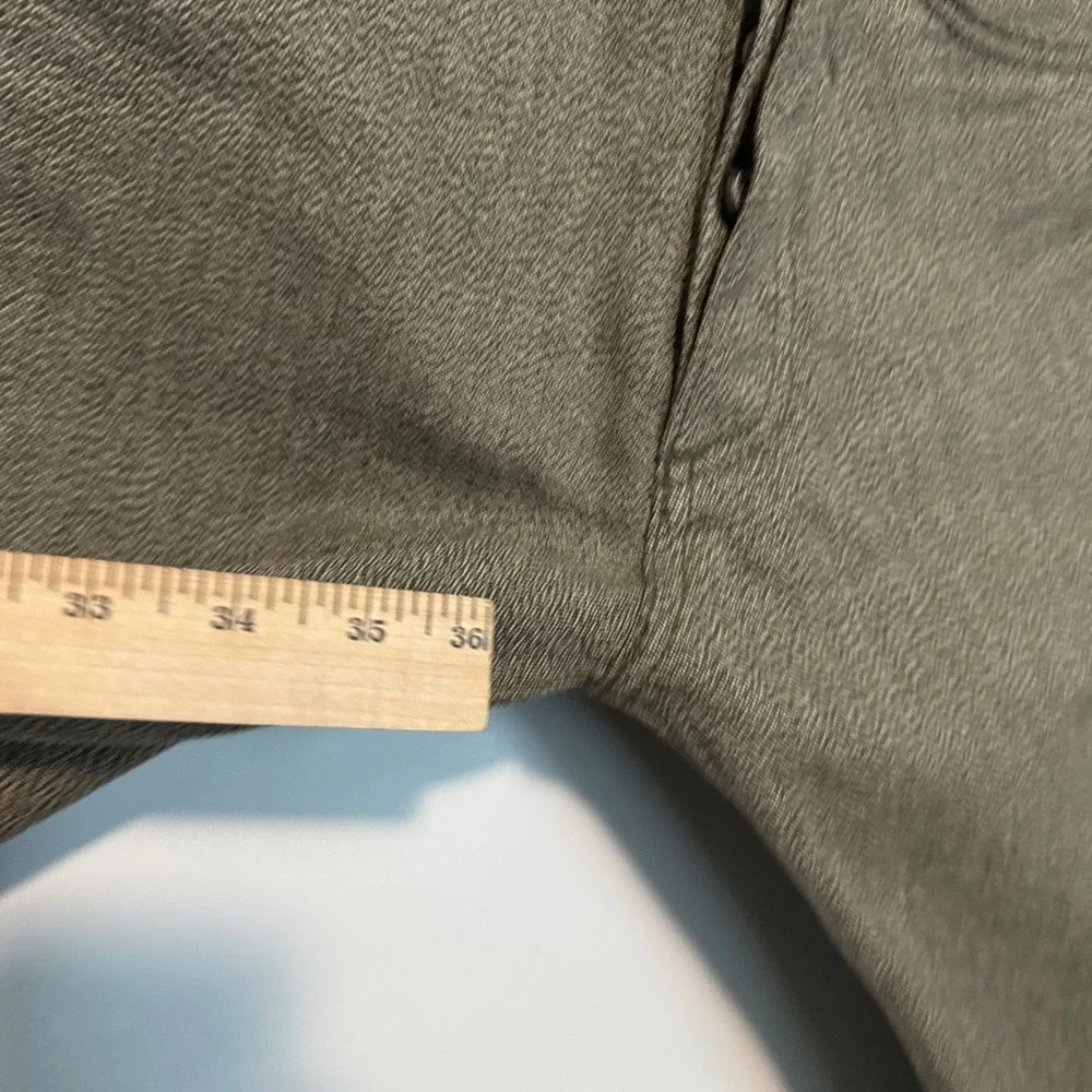 Gustin Men's Slim Straight Jeans - Olive Green Tagged 36x38 Actual 35x38